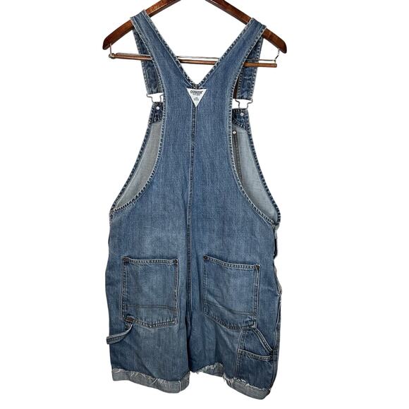 OshKosh Girls Denim Overalls Blue Size 12L Adjustable Straps Multiple Pockets - Picture 2 of 16